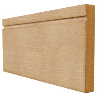 Oak Veneered Single Groove Skirting - 3000mm x 95mm -