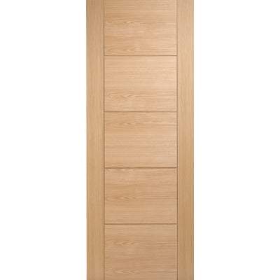 Oak Vancouver 5 Panel Pre-Finished Solid Internal Door - 2040mm x 826mm -