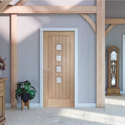 Suffolk Original 4 Light Unfinished Internal Door with Obscure Glass - Hardware > Building Materials > Doors