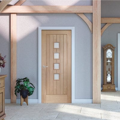 Suffolk Original 4 Light Unfinished Internal Door with Obscure Glass - Hardware > Building Materials > Doors