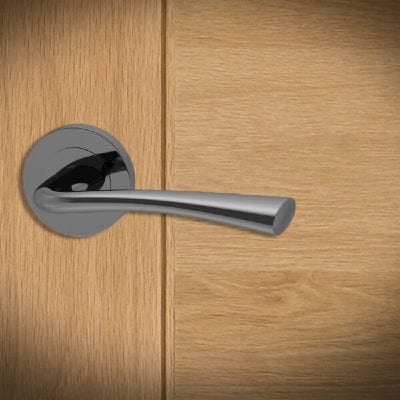Oder BNP Lever / Round Rose Fire Door Pack - Door Handle