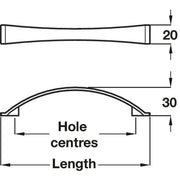 Odessa Chrome Cupboard Door Handle Avoch VA9 - Hardware > Hardware Accessories > Cabinet Hardware > Cabinet Knobs & Handles Cabinet Knobs & Handles