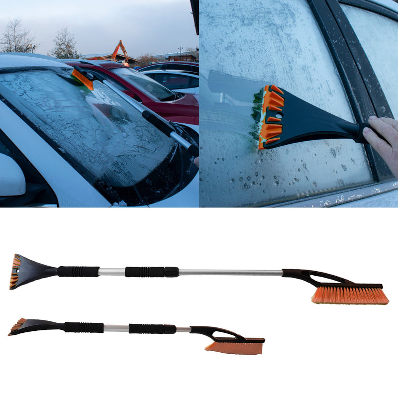 Telescopic Snow Brush + Ice Scraper Orange - Vehicles & Parts > Vehicle Parts & Accessories CAR