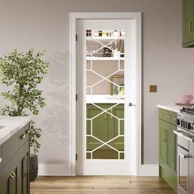 Orly White Primed Glazed Light Panels Interior Door - 1981mm x 762mm -