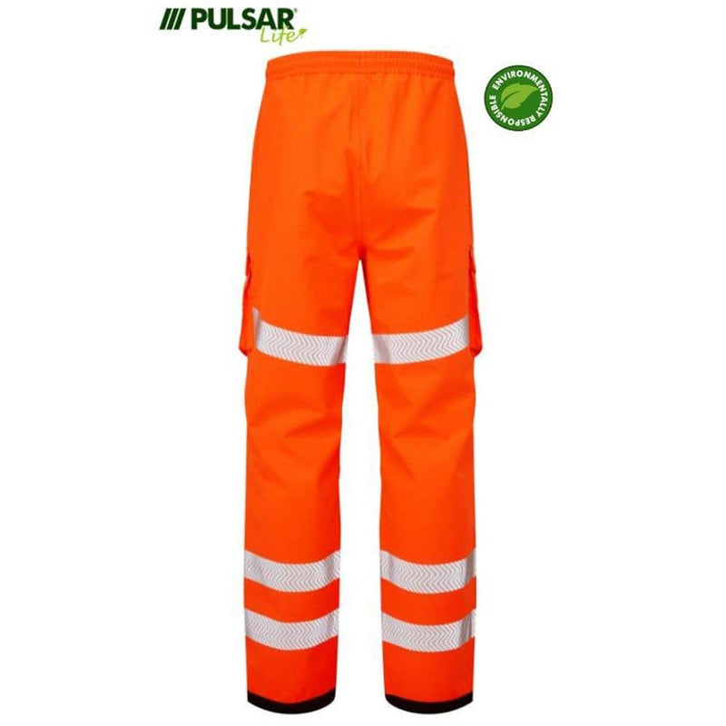 PULSAR® LIFE LFE907 GRS Waterproof Overtrouser Orange - Apparel & Accessories HI-VIS TROUSERS