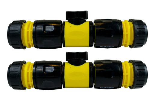 Cost Wise Snap On Male-Male In Line Valve Kit Yellow/Black - Home & Garden > Lawn & Garden > Watering & Irrigation > Garden Hose Fittings & Valves Garden watering