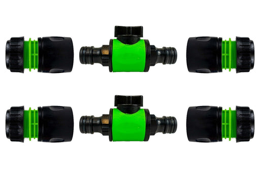 Cost Wise Snap On Male-Male In Line Valve Kit Black/Green - Home & Garden > Lawn & Garden > Watering & Irrigation > Garden Hose Fittings & Valves Garden watering