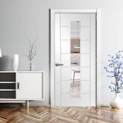 Palermo 1 Light Internal White Primed Door with Clear Glass -