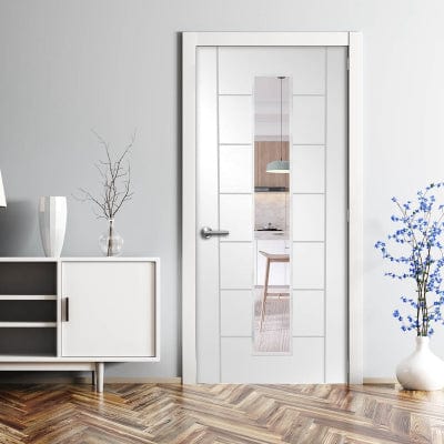 Palermo 1 Light Internal White Primed Door with Clear Glass -