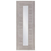 White Grey Palermo Internal Laminate Clear Glass Door -