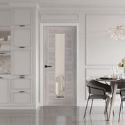 White Grey Palermo Internal Laminate Clear Glass Door -