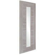 White Grey Palermo Internal Laminate Clear Glass Door -