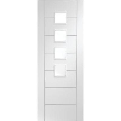 Palermo Internal White Primed Door with Obscure Glass -