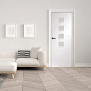 Palermo Internal White Primed Door with Obscure Glass -