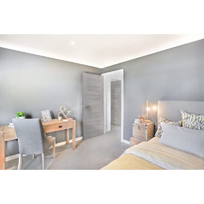 White Grey Palermo Internal Laminate Door -
