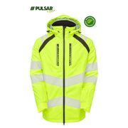 PULSAR® LIFE LFE918 GRS Hi-Vis Insulated Waterproof Parka Yellow - HI-VIS JACKETS & COATS