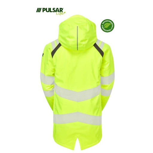 PULSAR® LIFE LFE918 GRS Hi-Vis Insulated Waterproof Parka Yellow - HI-VIS JACKETS & COATS