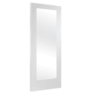 Pattern 10 Internal White Primed Door with Clear Glass -