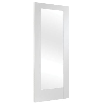 Pattern 10 Internal White Primed Door with Obscure Glass -