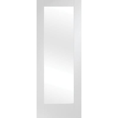 Pattern 10 Internal White Primed Door with Obscure Glass -
