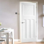 DX 30's Style White Primed 4 Panel Interior Door - All Sizes - Doors