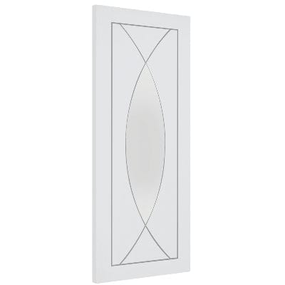 Pesaro Internal White Primed Door with Clear Glass - Doors