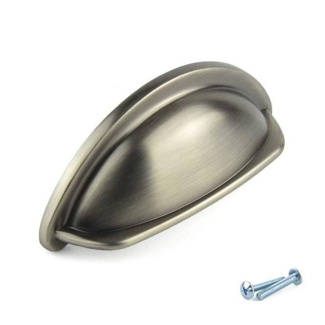 Pewter Drawer Cup Pull Handle M4TEC Dalmally D7 - Hardware > Hardware Accessories > Cabinet Hardware > Cabinet Knobs & Handles Cabinet Knobs & Handles