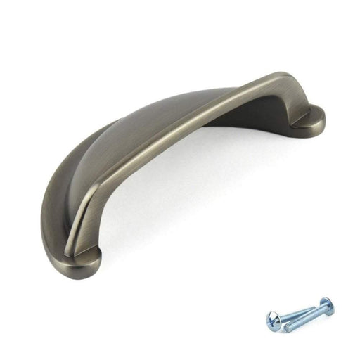 Pewter Drawer Cup Pull Handle M4TEC Dalmally D7 - Hardware > Hardware Accessories > Cabinet Hardware > Cabinet Knobs & Handles Cabinet Knobs & Handles