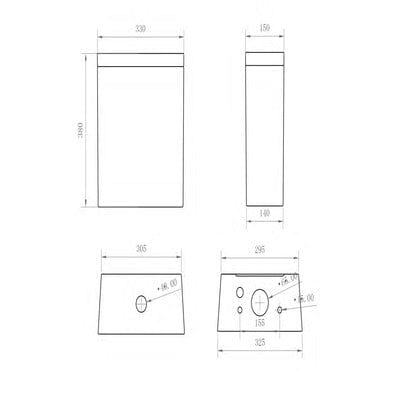 Piccolo Close Coupled Cistern - Bathrooms