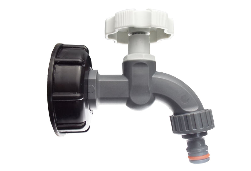 IBC 2” S60X6 Cap with ½” BSP Plastic Bib Tap - Home & Garden > Lawn & Garden