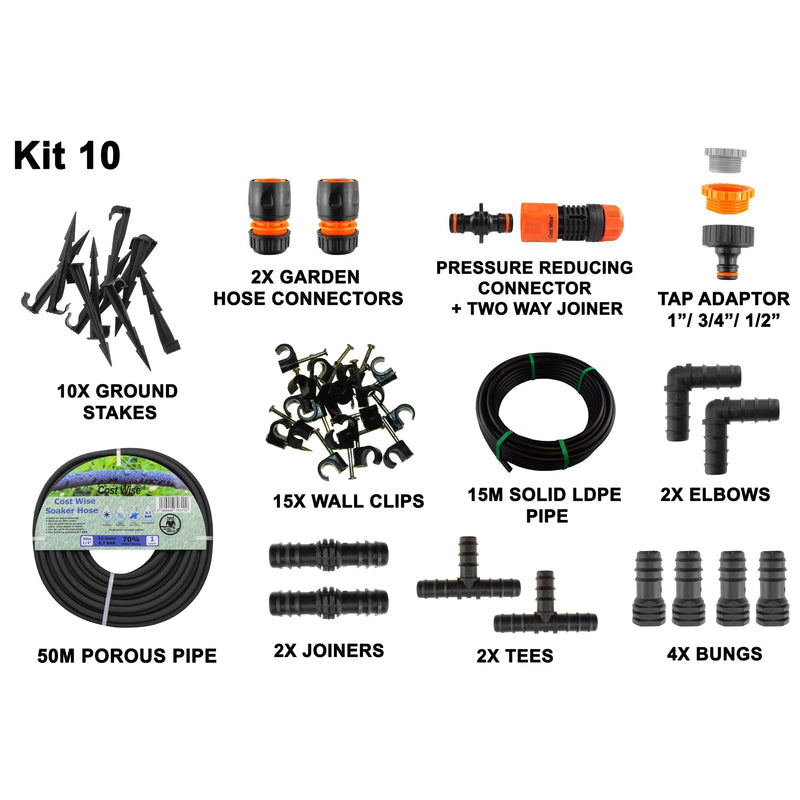 Porous Pipe Kit, POROUS-KIT10 - Home & Garden > Lawn & Garden > Watering & Irrigation Garden watering
