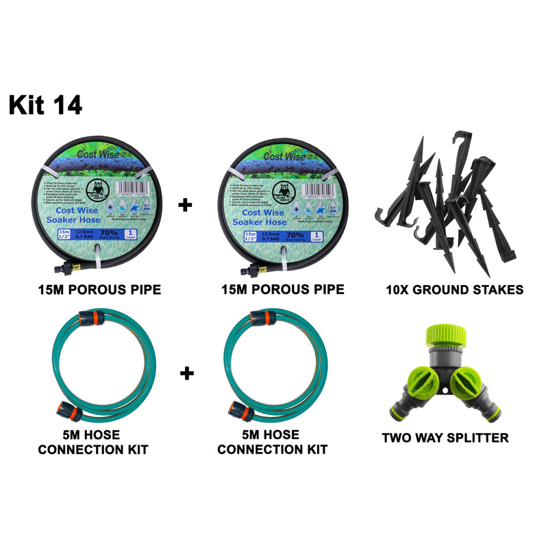 Porous Pipe Kit, POROUS-KIT14 - Home & Garden > Lawn & Garden > Watering & Irrigation Garden watering