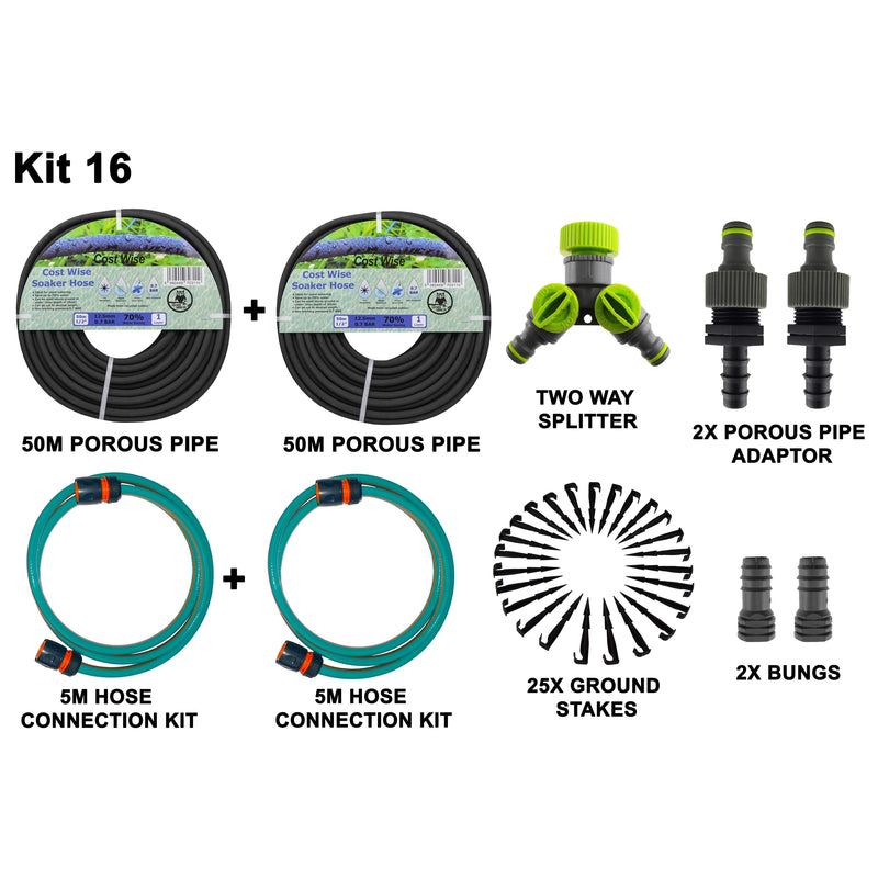 Porous Pipe Kit, POROUS-KIT16 - Home & Garden > Lawn & Garden > Watering & Irrigation Garden watering