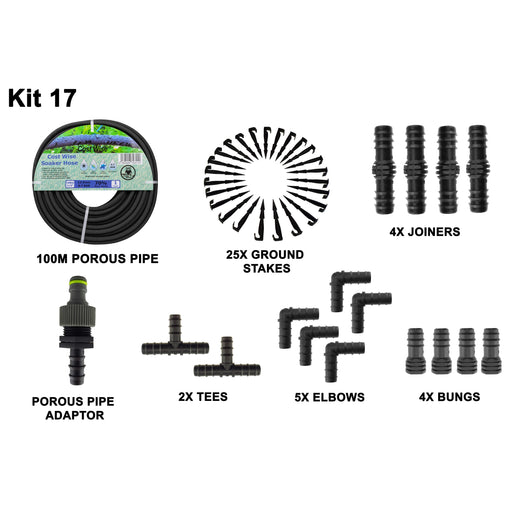 Porous Pipe Kit, POROUS-KIT17 - Home & Garden > Lawn & Garden > Watering & Irrigation Garden watering