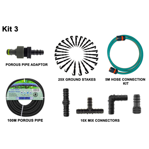 Porous Pipe Kit, POROUS-KIT3 - Home & Garden > Lawn & Garden > Watering & Irrigation Garden watering