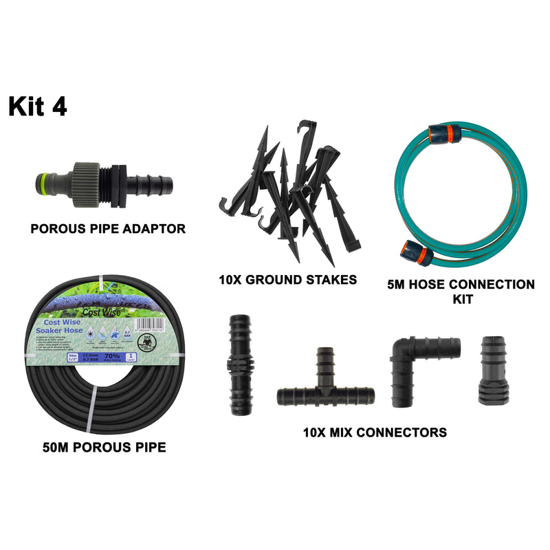 Porous Pipe Kit, POROUS-KIT4 - Home & Garden > Lawn & Garden > Watering & Irrigation Garden watering