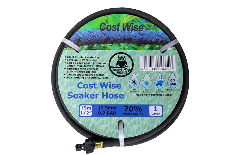 Porous Pipe with Connector Cost Wise 15m - Home & Garden > Lawn & Garden > Watering & Irrigation Garden watering