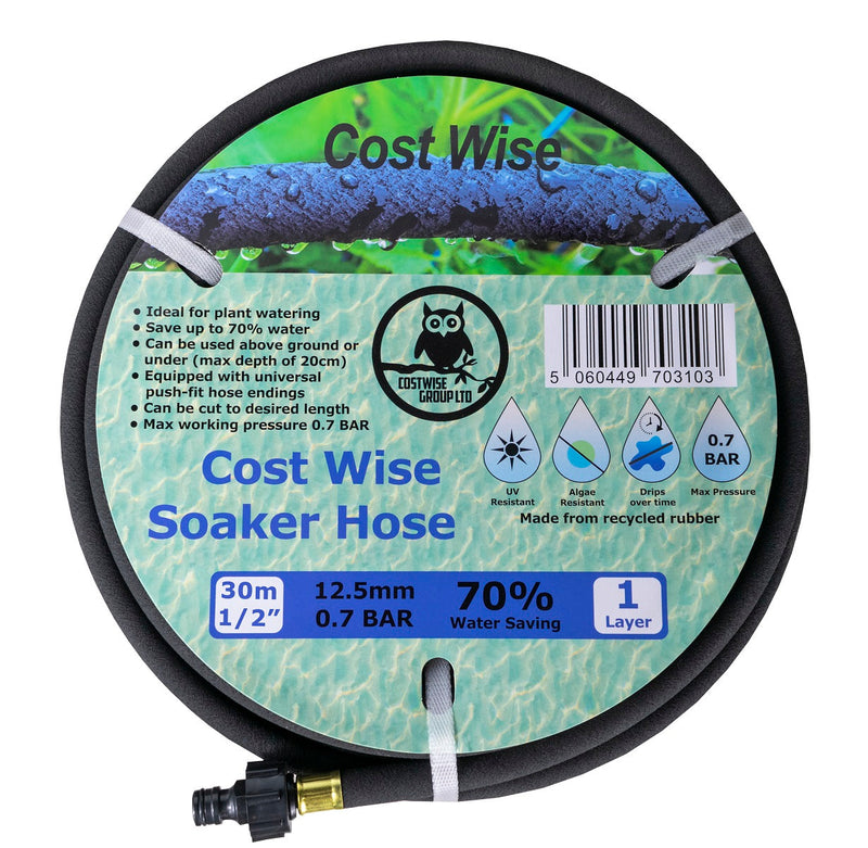 Porous Pipe with Connector Cost Wise 30m - Home & Garden > Lawn & Garden > Watering & Irrigation Garden watering