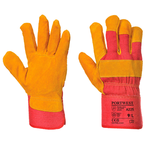 Portwest A225 Fleece Lined Rigger Glove - LEATHER & RIGGER GLOVES