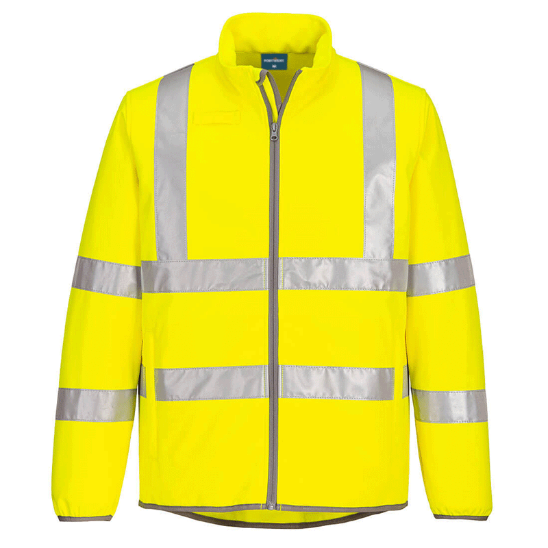 Portwest EC24 Eco Hi-Vis Water Resistant Softshell Jacket - HI-VIS JACKETS & COATS