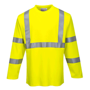 Portwest FR96 FR Hi-Vis Long Sleeve T-Shirt - FLAME RETARDANT SHIRTS