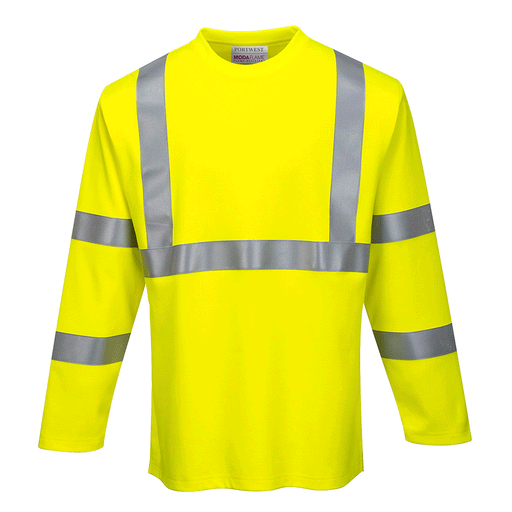 Portwest FR96 FR Hi-Vis Long Sleeve T-Shirt - FLAME RETARDANT SHIRTS