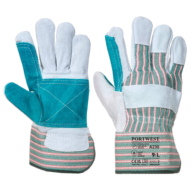 Portwest A230 Double Palm Rigger Glove - LEATHER & RIGGER GLOVES