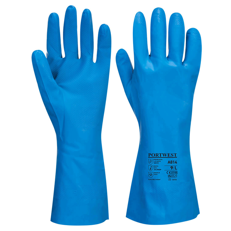 Portwest A814 Food Approved Nitrile Gauntlet - GAUNTLET GLOVES