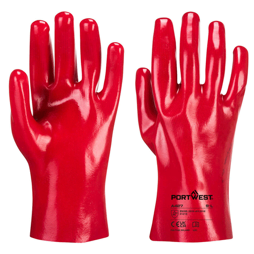 Portwest A427 Grip 12 PVC Gauntlet 27cm - GRIP PERFORMANCE GLOVES