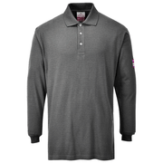 Portwest FR10 Flame Resistant Anti-Static Long Sleeve Polo Shirt - FLAME RETARDANT SHIRTS