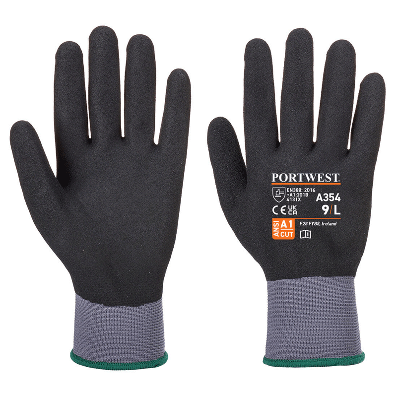 Portwest A354 DermiFlex Ultra Pro Nitrile Sandy Glove - GENERAL HANDLING GLOVES