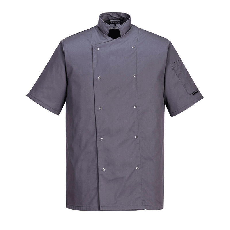 Portwest C733 Cumbria Short Sleeve Chefs Jacket - JACKETS & COATS