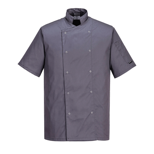 Portwest C733 Cumbria Short Sleeve Chefs Jacket - JACKETS & COATS