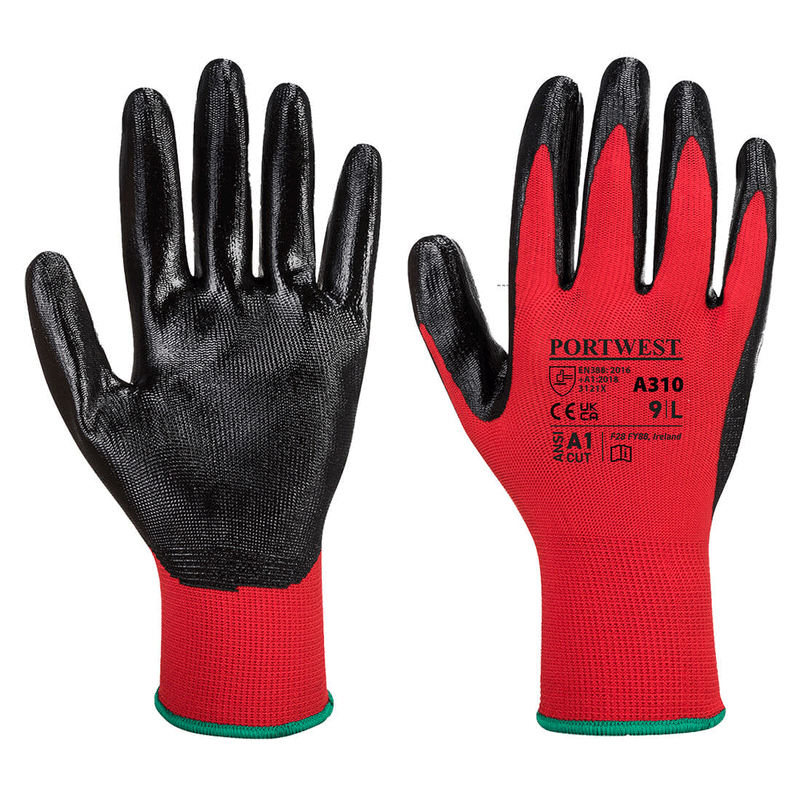 Portwest A310 Flexo Grip Nitrile Gloves - GRIP PERFORMANCE GLOVES